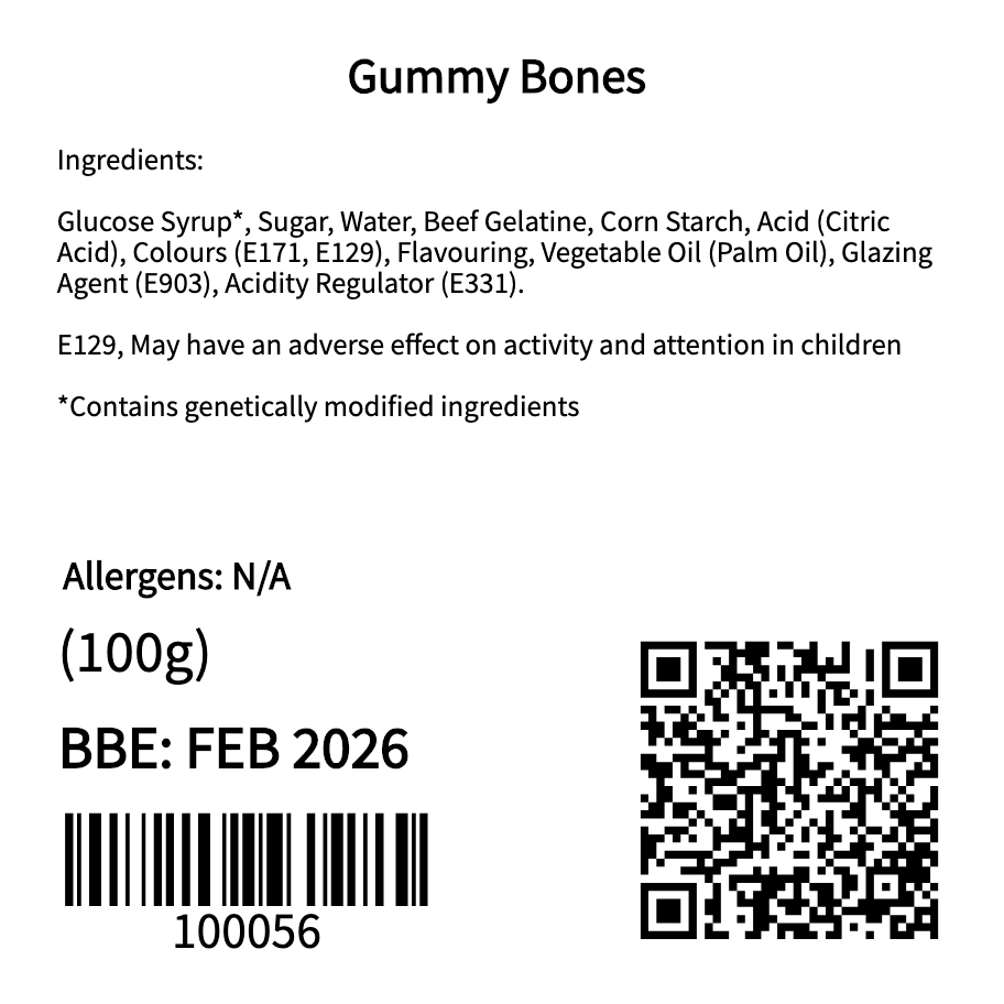 Gummy Bones (100g)