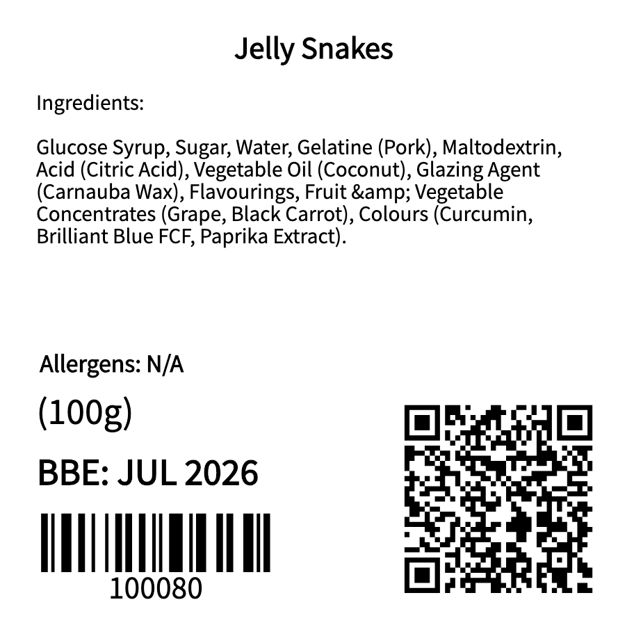 Jelly Snakes (100g)