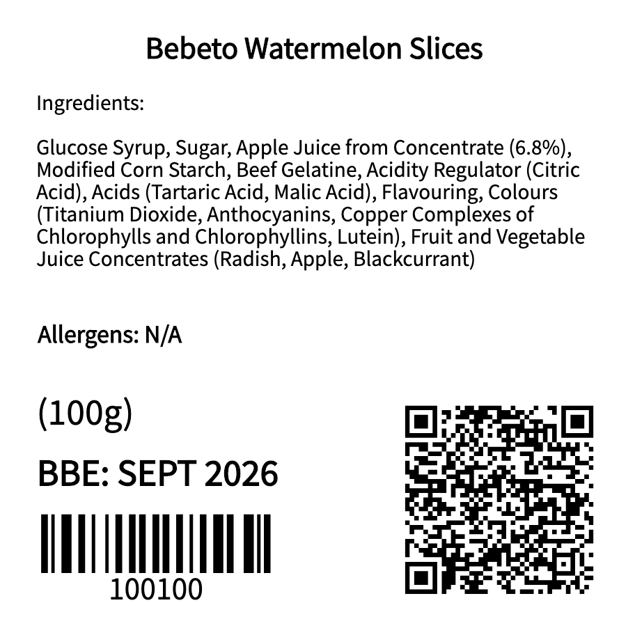 Bebeto Watermelon Slices (100g)