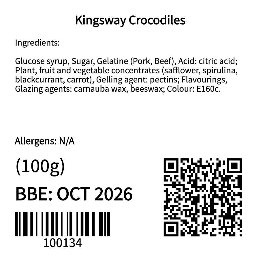 Kingsway Crocodiles (100g)