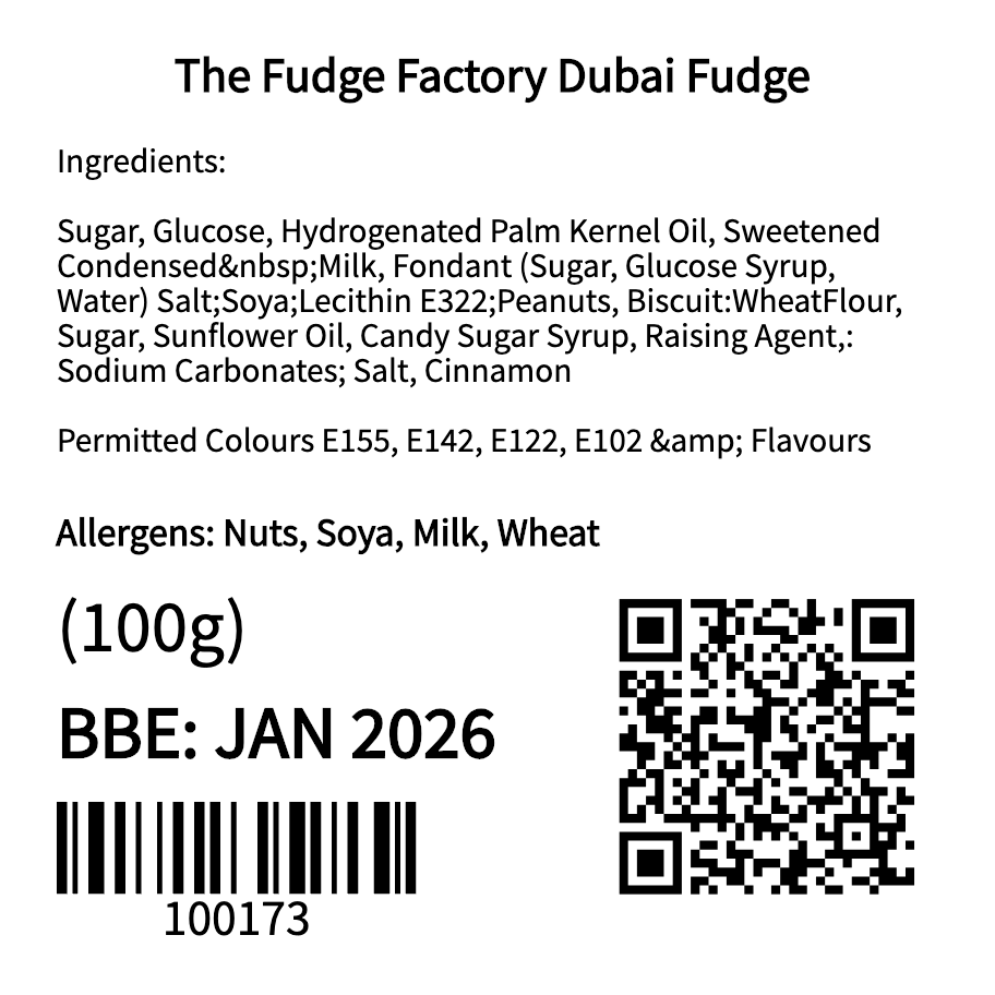 The Fudge Factory Dubai Fudge (100g)