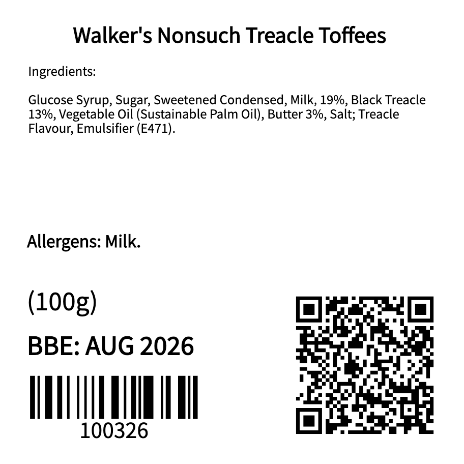 Walker's Nonsuch Treacle Toffees (100g)