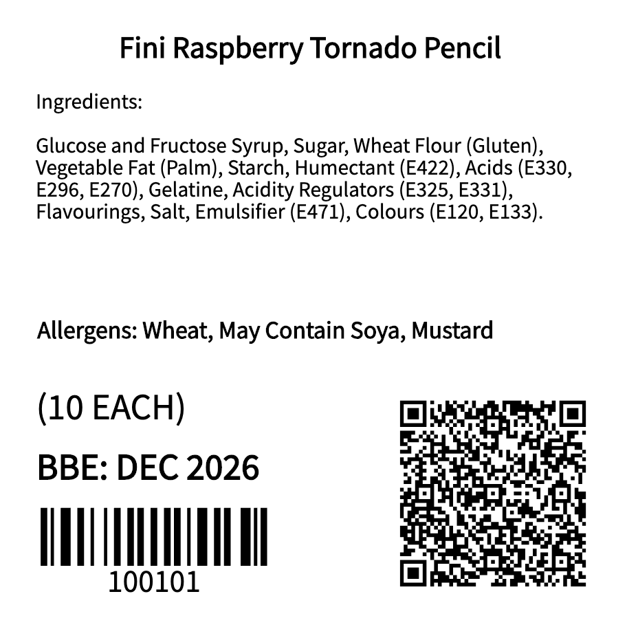 Fini Blue Raspberry Tornado Pencil (10 eaches)