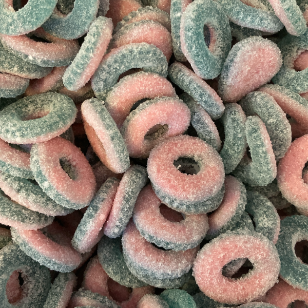 Fizzy Bubblegum Rings (100g)