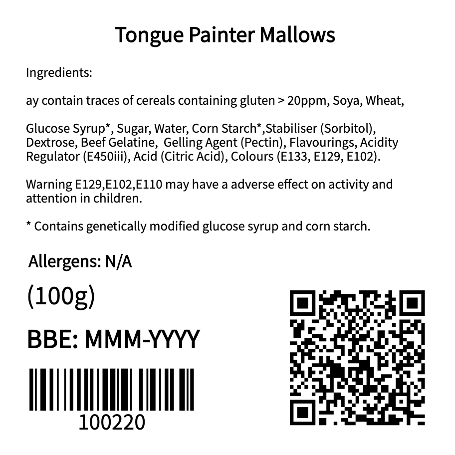 Tongue Painter Mallows (100g)