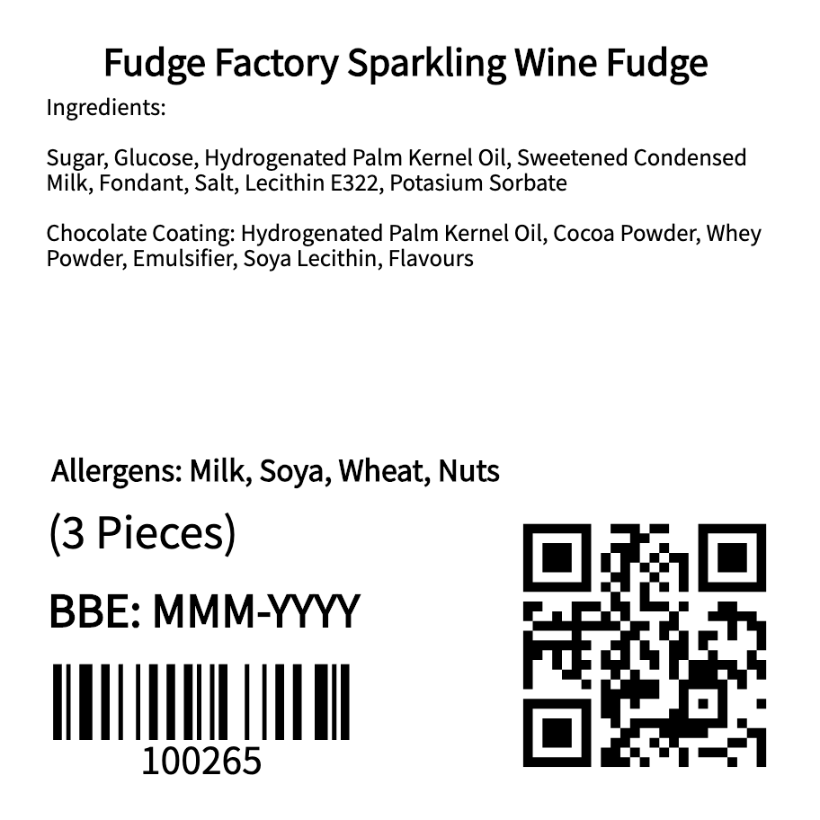 Fudge Factory Sparkling Wine Fudge (3 Piece)