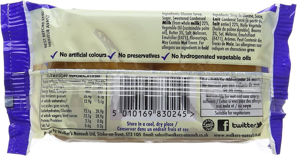 Walker's Nonsuch Original Toffee Bars (100g)
