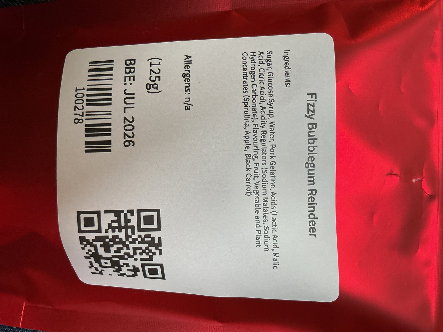 Fizzy Bubblegum Reindeer (100g)