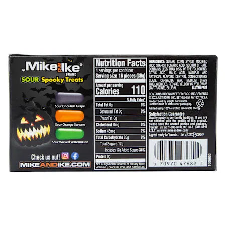 Mike And Ike Sour Spooky Treats Theater Candy Box (120g)