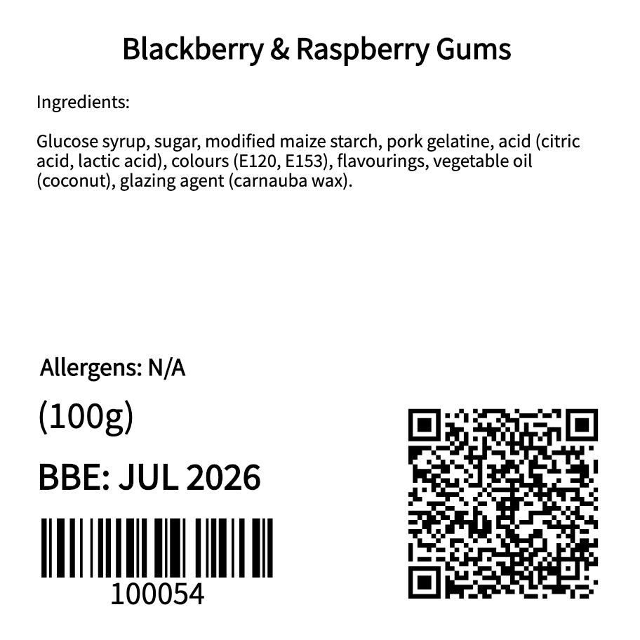 Blackberry & Raspberry Gums (100g)