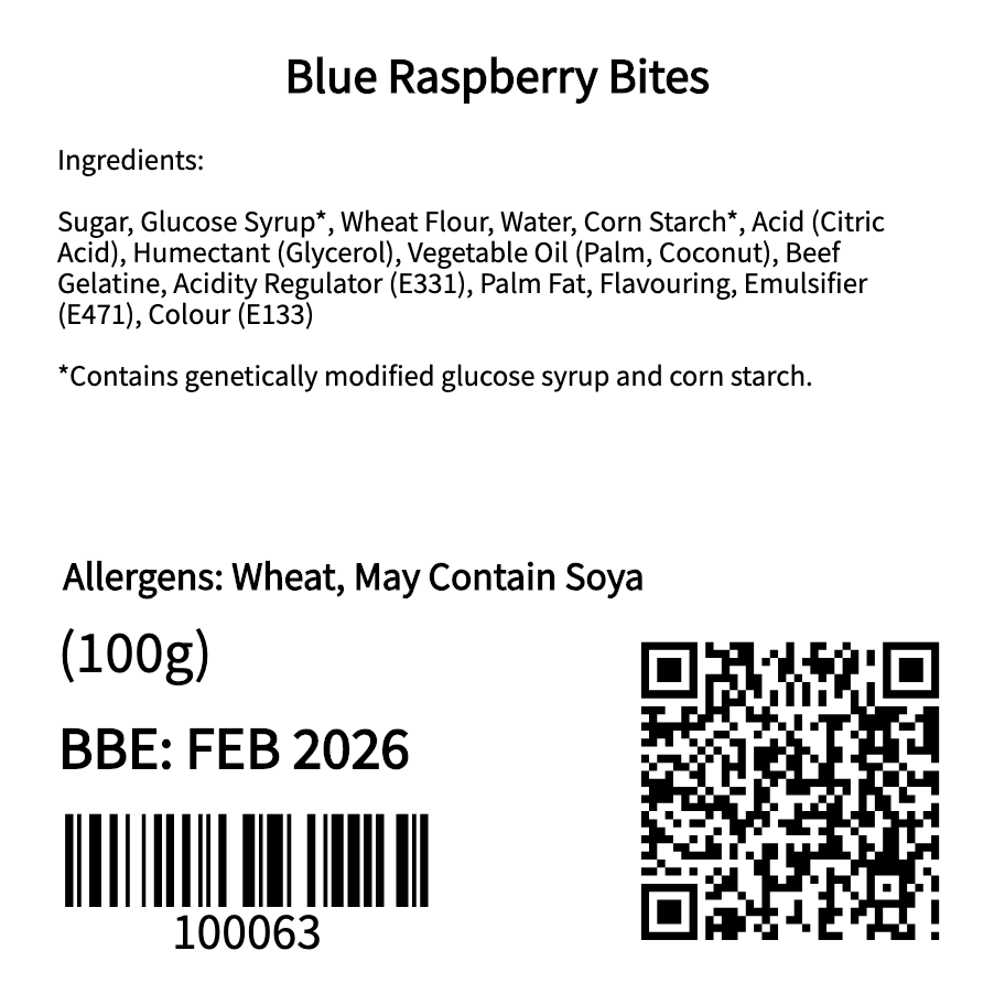 Blue Raspberry Bites (100g)