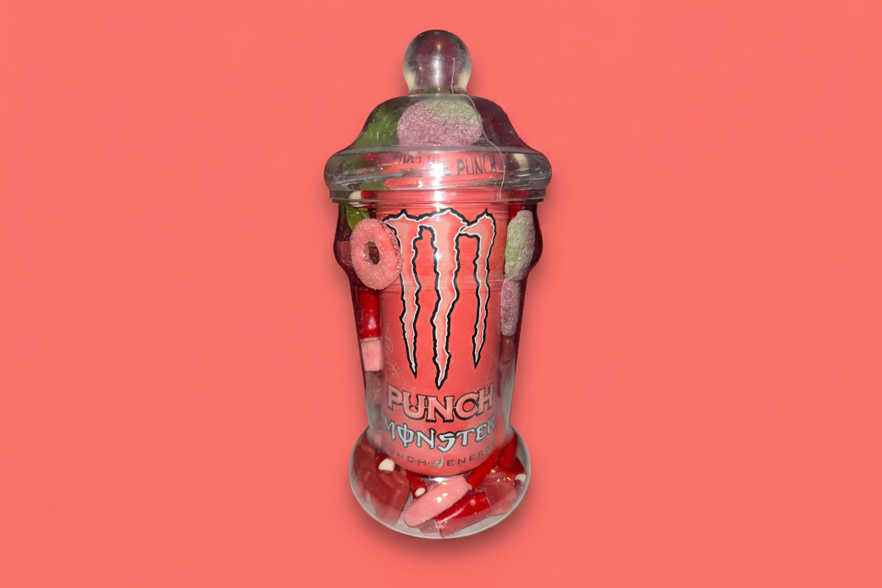 Pick n Mix and Monster Drink Punch Red Jar Medium (500g)