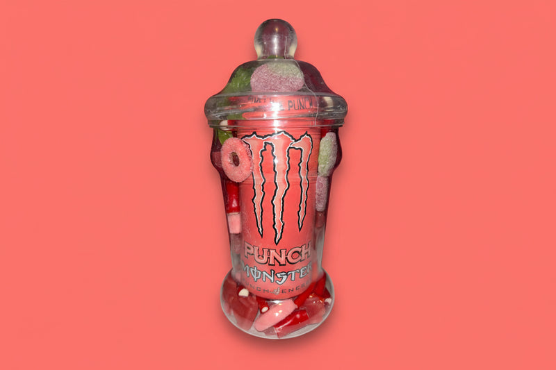 Pick n Mix and Monster Drink Punch Red Jar Medium (500g)