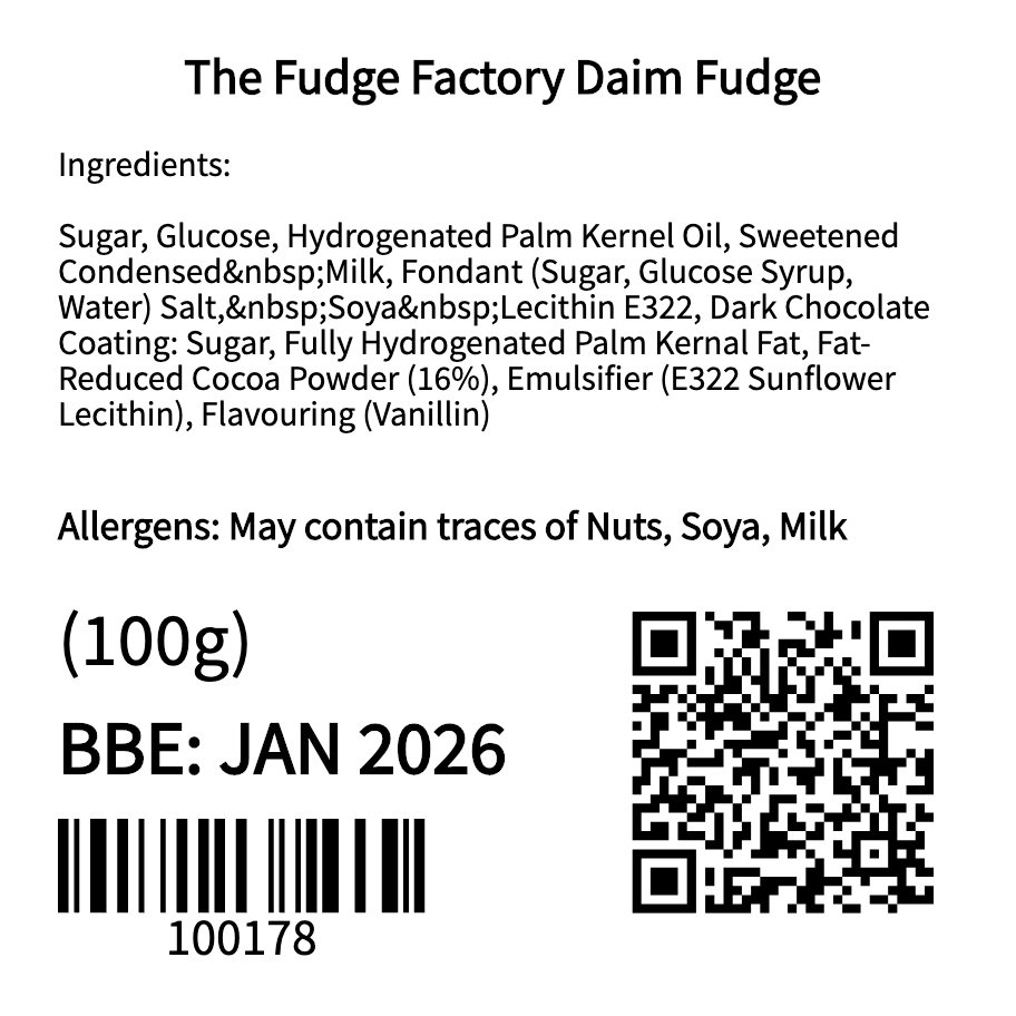 The Fudge Factory Daim Fudge (100g)