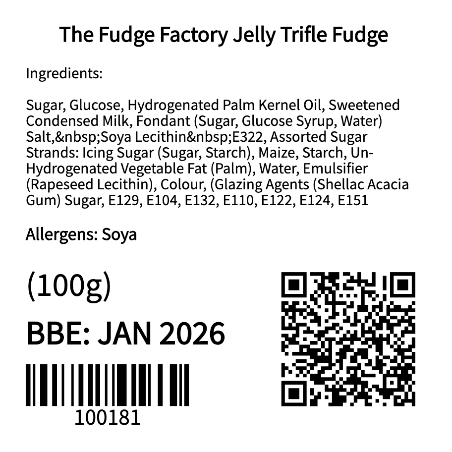 The Fudge Factory Jelly Trifle Fudge (100g)