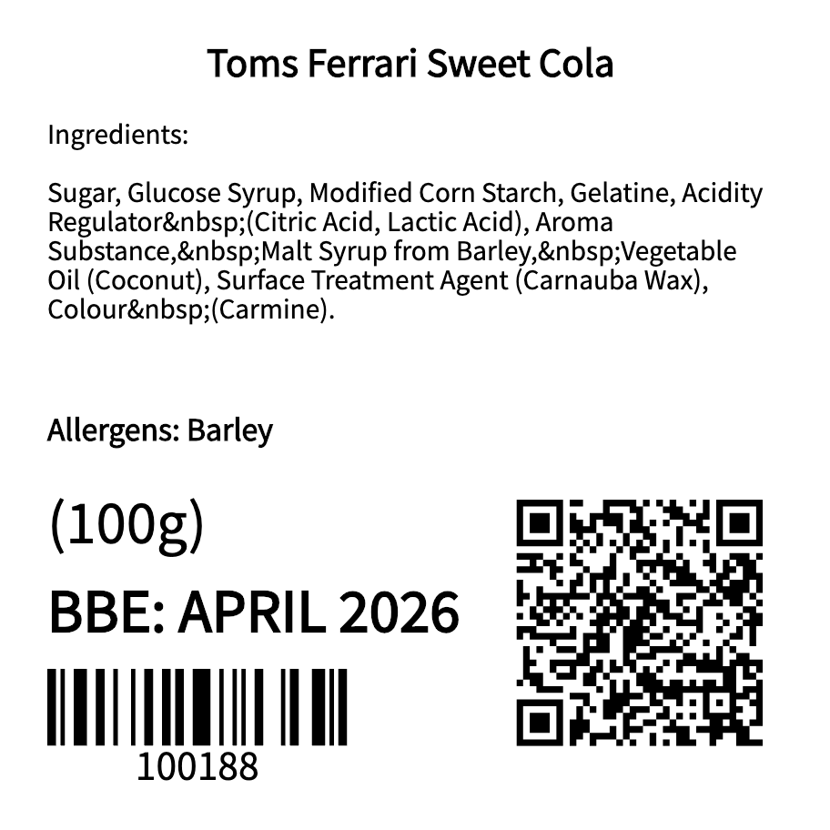Toms Ferrari Sweet Cola (100g)