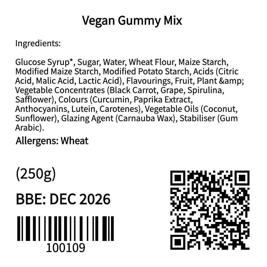Vegan Gummy Mix (250g) Jar