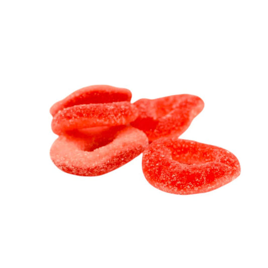 Fizzy Strawberry Rings (100g)