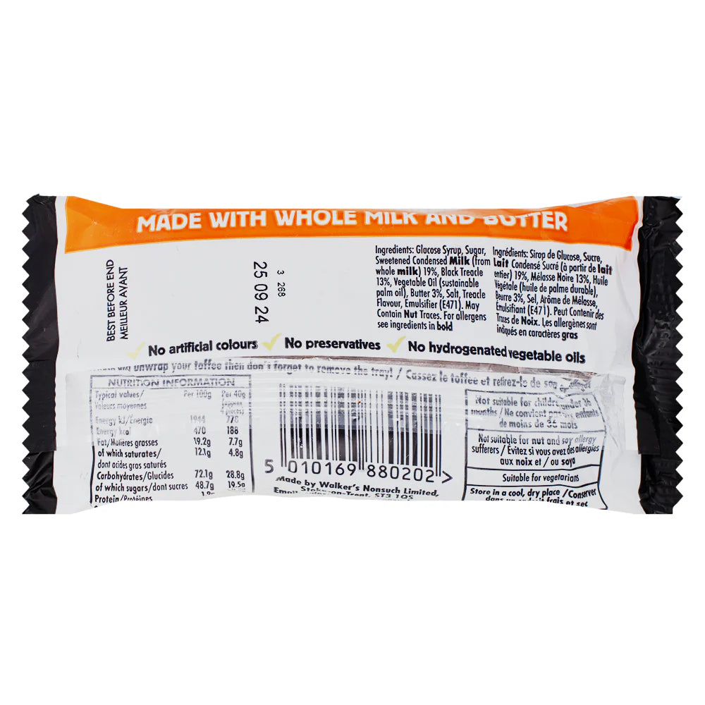 Walker's Nonsuch Treacle Toffee Bars (100g)