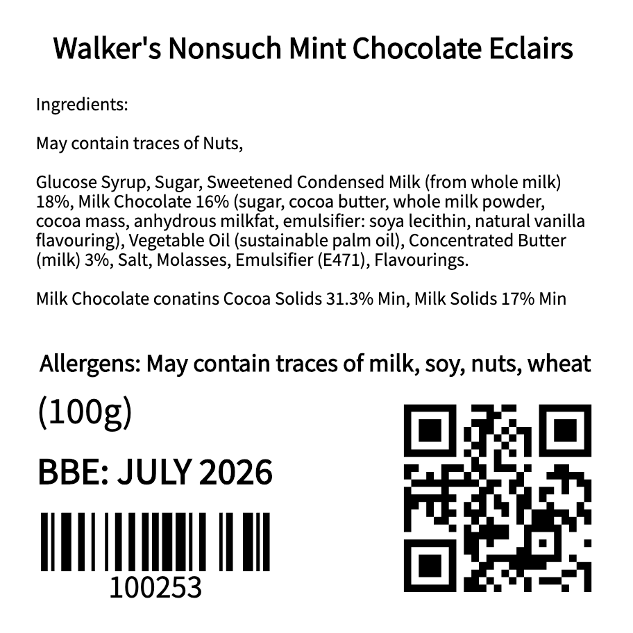 Walker's Nonsuch Mint Chocolate Eclairs (100g)