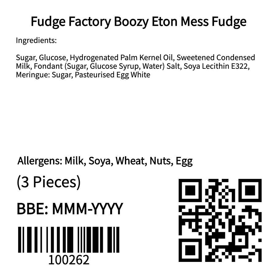 Fudge Factory Boozy Eton Mess Fudge (3 Piece)
