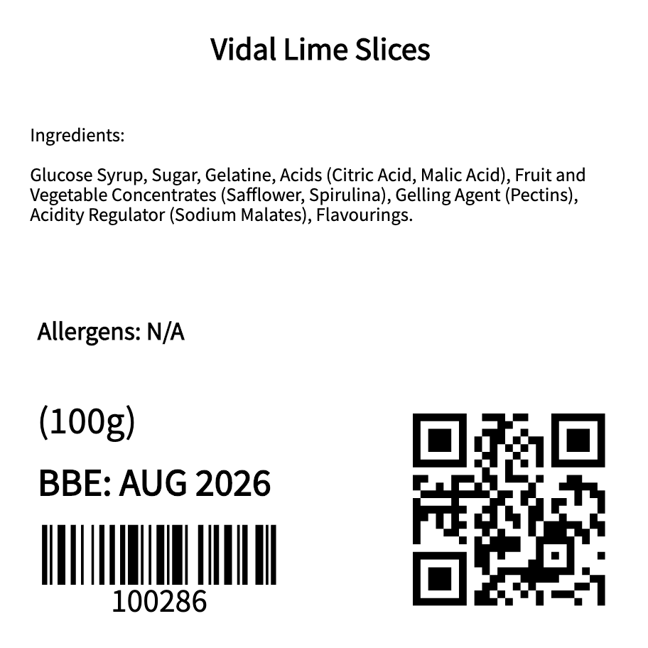 Vidal Lime Slices (100g)