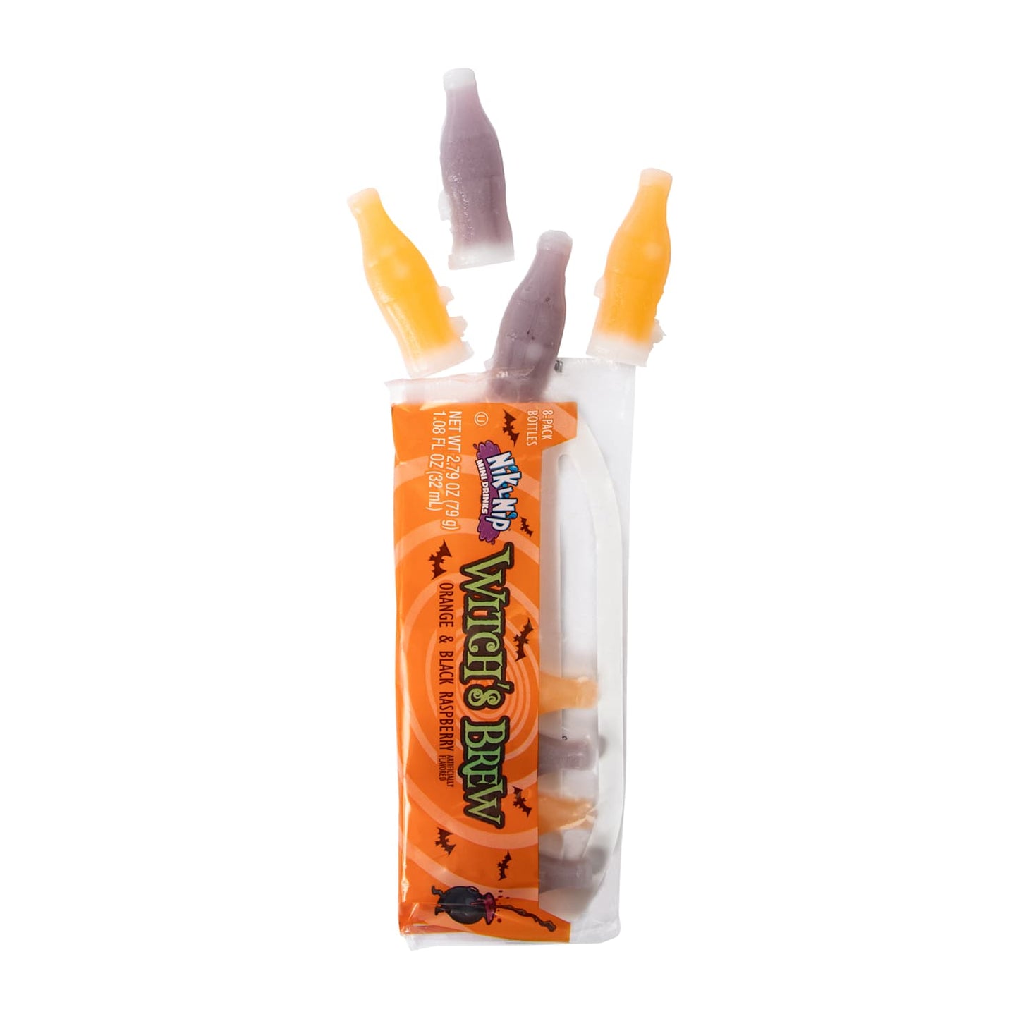Nik-L-Nip Witch's Brew Orange & Black Raspberry Mini Drinks 8-Pack
