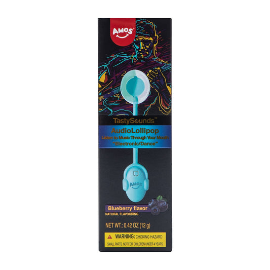 Amos TastySounds Blueberry Flavor Audio Lollipop (1 Each)