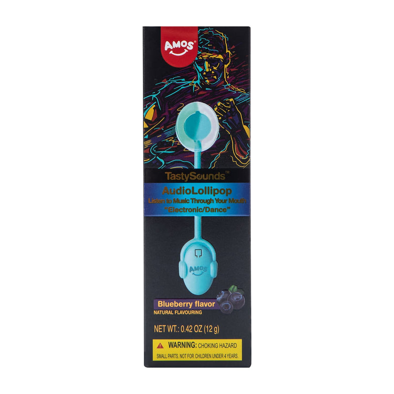 Amos TastySounds Blueberry Flavor Audio Lollipop (1 Each)