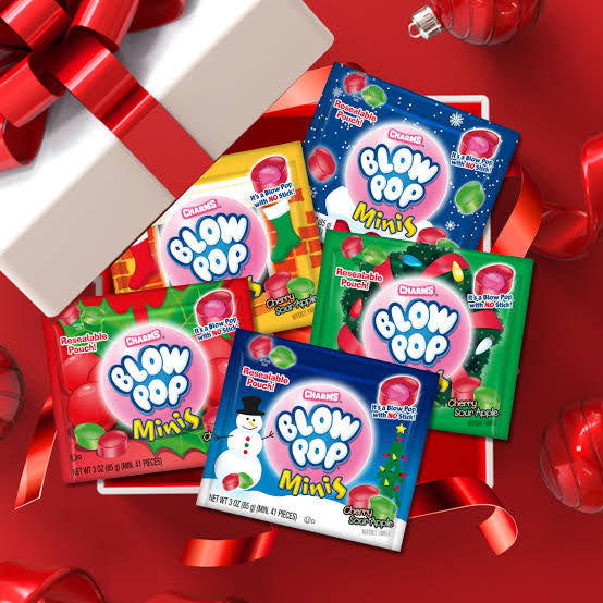 Blow Pop Minis Christmas Cherry & Sour Apples (70g)