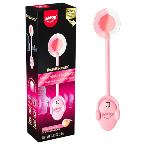 Amos Tasty Sounds XL Lollipop Recordable Honey Peach Flavour (1 Each)