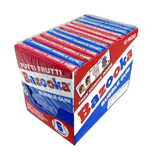 BAZOOKA GUM TUTTI FRUTTI 12 PACK (Clearance Short BBE)
